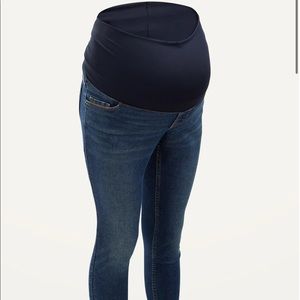 Old Navy Maternity roll-over waist Rockstar stretch skinny jean size 8 short